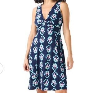 NIC+ZOE Ocean Batik Geometric Minidress Size 2X